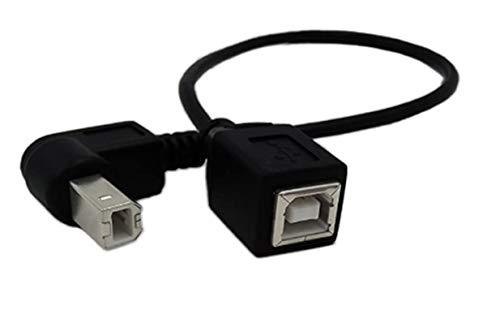 Meiyangjx USB 2.0 Type-B Printer Cable, USB 2.0 B Female to 90 Degree (Up) B Male Printer Short Extension Cable,for Printer, Scanner and More.