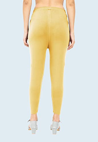 Image of POPOLO Women's Super Soft Ankle Length Cotton Lycra Solid Stretchable Legging