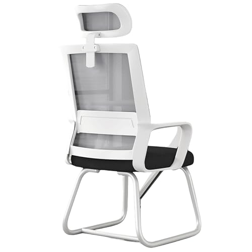 FUKEFUZ Silla Escritorio Oficina Juvenil Ergonomica Giratoria Despacho Chair Malla Transpirable,Soporte Lumbar Ajustable,Reposacabezas,para Computadora,Oficina Casa,Estudio,Dormitorio (Dark Gray,A)