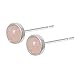 Produktbild Sence Copenhagen Damen Ohrstecker Silber aus der Essential Earring-Serie mit einer Rosa Rosenquarz Perle Messing versilbert - A505