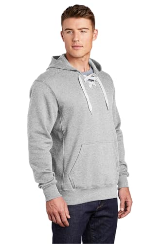 SPORT-TEK Men's Lace Up Pullover Hooded Sweatshirt4