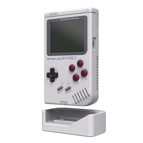 RetroFlag GPi Case 2 for Raspberry Pi CM4 with Charging Dock, 4000mAh Rechargeable Battery, 3.0 inch TFT Screen (640 * 480), Compatible with Raspberry Pi Compute Module 4