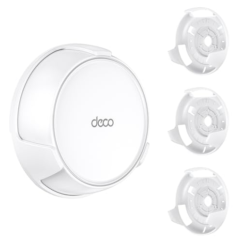 EDUP Wall Mount Holder for Deco BE23/ BE25/ BE3600/ BE5000 Mesh WiFi 7 System, Space-Saving Bracket with Hidden Cable Management, Secure & Stylish Design for Home and Office (White, 3 Pack)