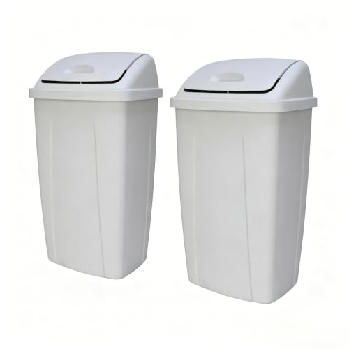 Caneca de Basura de 13 Galones con Tapa Abatible Gris