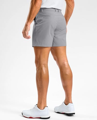 Image of Soothfeel Men's Casual Shorts 5 /7 /9 Inch Golf Dress Shorts for Men Flat Front Work Lightweight Quick Dry with 4 Pockets