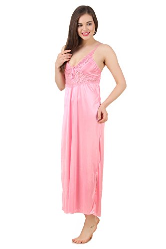 Image of Fasense Women's Satin Maxi Casual Regular Nightgown