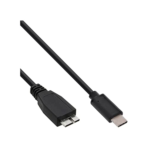 InLine USB 3.1 Cable Type C Male to Micro B Male black Black 0.5 m