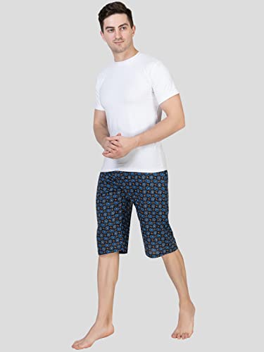 Image of Zeffit Pure Cotton Printed Men Three Fourths|Everyday 3 /4 Capri for Mens