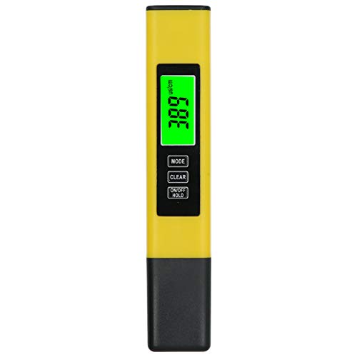 Medidor Digital de Calidad de Agua, Tester TDS EC y Temperatura, Rango 0-9990PPM, Pantalla con Luz de Fondo - Alta Precisión ±2%, Uso en Agua Potable y Laboratorios