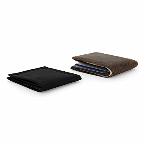 Flowfold Recycled Wallets - 100% Recycled Material Vanguard Bifold Wallet, Front Pocket Wallet, Slim Minimalist Wallets Made In Usa (Black, Recycled Material) #TOP5