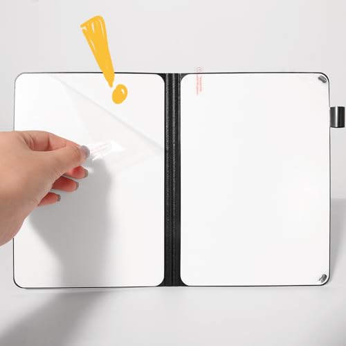 AGM Mini Whiteboard Blau, Tragbar A5 Memoboard Klein Doppelseitiges Schreiben Whiteboard Kein Magnet, 15 x 21 cm Harte Schale für Büro, Schule, Zuhause - inkl. 1 Marker mit Radierspitze