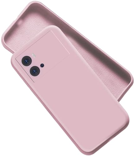 Image of A rtistque Liquid Silicone Back Cover Case for iQOO 9 Pro 5G Shockproof TPU Soft Flexible with Camera Protection - Peach