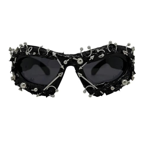 laureles Y2K Sunglasses Women's Retro Punk Men Sunglasses Black Gum Hip-hop Funny Outdoor Travel Party Goggle Outdoor Travel