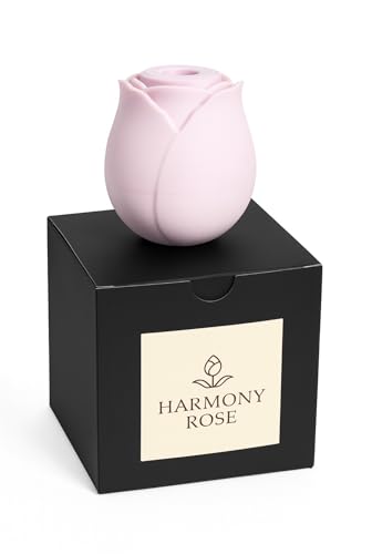 Harmony Rose Wellness Massager Quiet Rechargeable Body Relaxation Device Waterproof Silicone Magnetic Charging Compact Handheld Design (Pink Mist)