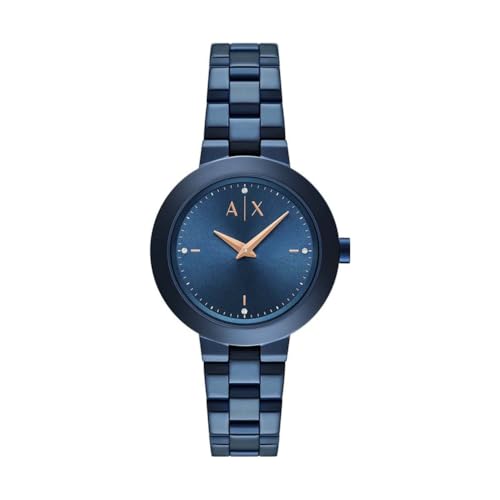 Armani Exchange Montre pour Femmes, Mouvement à Quartz à Deux Aiguilles et boîtier de 36 mm avec Bracelet en Acier Inoxydable ou en Cuir