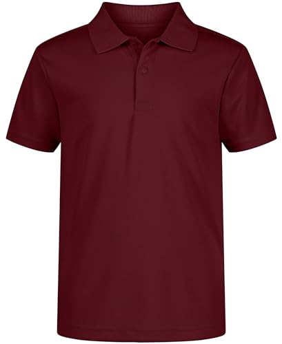 Opiniones y reviews de Camisetas y polos para Niño que Puedes Comprar On-line. 45 Nautica - Camisa Polo de Manga Corta para niño, Cierre de botón, Material de Rendimiento Que Absorbe la Humedad, Borgoña, 10-12