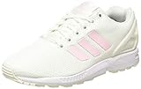 Strick-Obermaterial adidas Damen ZX FLUX W Leichtathletik-Schuh, White Tint S18 Clear Pink Core Black, 41 1/3 EU
