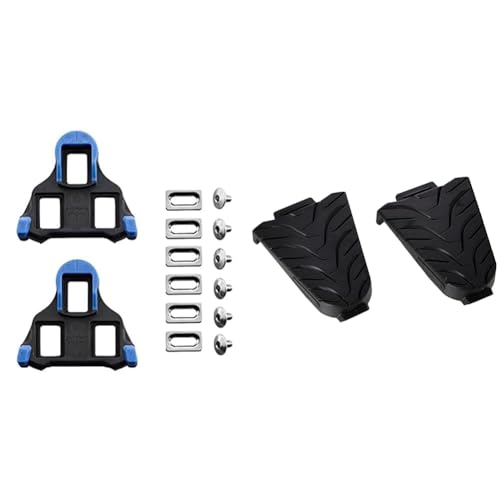 【セット買い】シマノ(SHIMANO) リペアパーツ クリートセット SM-SH12 SPD-SL用 フロントセンターピボッティングモード ブルー PD-R9100 R9000 R8000 6800 R7000 5 + クリートカバー SM-SH45 1ペ