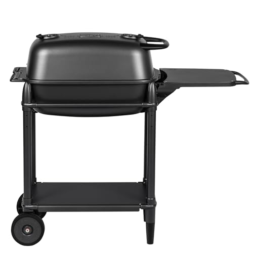 PK Grills PK300-BCX Portable Charcoal Grill and Smoker, Aluminum Outdoor BBQ Grill, Portable Grill for Camping, Backyard Grilling, Park, Tailgating, Graphite/Black