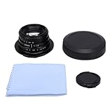 Serounder 35mm F1.6 Manual Focus Prime Lens, Brass Core Aluminum Shell Retro Design Coating 12 Blades Compact Portable with Close Focus 0.45m for R Series R7 R10 R50 R100 R50V Ca