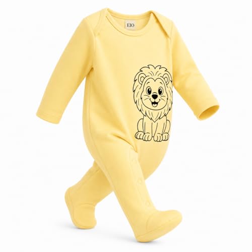 Image of EIO 100% Cotton Rompers Sleepsuits Jumpsuit Night Suits for Infants Newborn Baby Boys & Girls