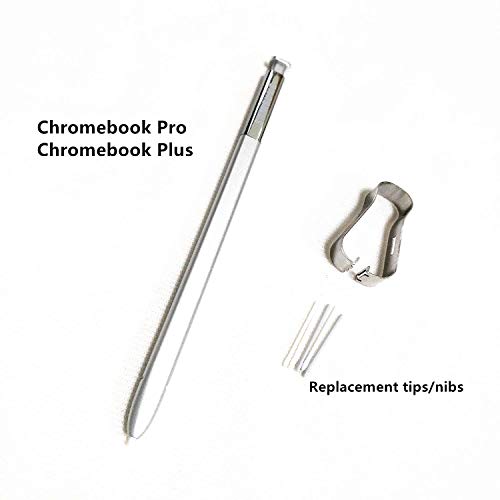 FXDTECH Chromebook Pro and Plus Replacement Touch Stylus S Pen for Samsung Chromebook Pro/Plus XE510C24-K01US XE513C24-K01US Touch Stylus S Pen +Replacement Tips/Nibs Sliver
