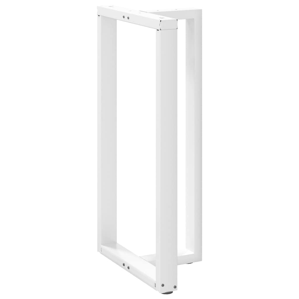 Juego de 2 patas para mesa de bar, en forma de T, patas de mesa de acero con recubrimiento en polvo, patas de mesa ajustables en altura para mesas de bar, 60 x 35 x (110-111) cm, color blanco