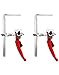 Produktbild QWORK® Zwinge, Tischzwinge, Hebelzwinge, Schnellspanner mit 160mm Kapazität und 60mm Kehlentiefe zum Schleifen, Schneiden, 2 Stück