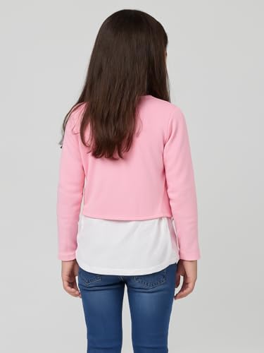 Image of KRYPTIC Kids Girls Crop Length Cotton Shrug - Soft Lightweight Open Front Layer for Stylish Everyday Wear Casual Outfits