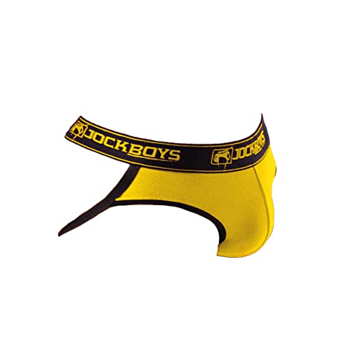 Cueca Jockstrap Jock Boys Slip (P, Amarela)