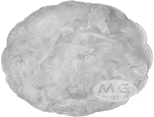 Image of M.G Enterprise Merino Felting Wool Roving White 30 gm Each. Best Used with Felt Needles, Needle Felting Pad,Wet Felting, Good for Felted Characters Making, Blending and Weaving.