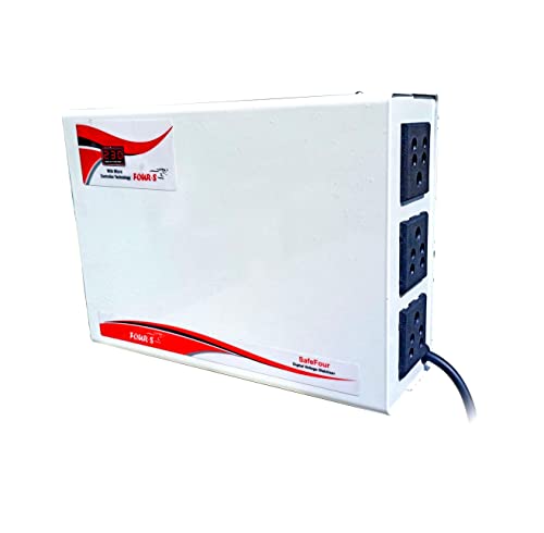 FOUR-S Metallic Prime Voltage Stabilizer With Digital display For LED TV/SMART TV Upto 43″ (109cms), Set-Top-Box and Music Systems/Gaming Console (Working Range :- 120-300; 2A)