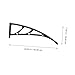 Cabilock 2pcs Curved Awning Support Bracket for Outdoor Balcony Holder to Install for Sunshade and Rain Cover Applications