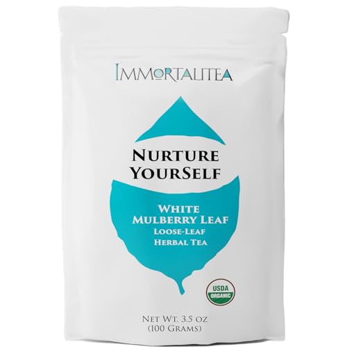 White Mulberry Tea - USDA Organic Morus Alba - Herbal Loose Leaf Tea - Caffeine-Free - 3.5 Ounce