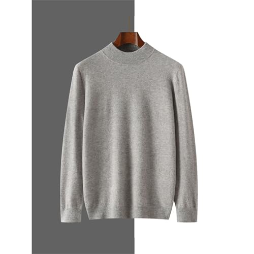 Men's Chic Mock Neck Cashmere Sweater Long Sleeve Pullover Winter Basic Casual Knitwear Soft Tops4