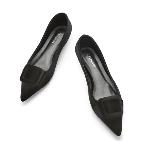 Image of C.Paravano Velvet Flats | Women's Pointed Toe Shoes | Dressy Flats for Women | Designer Shoes