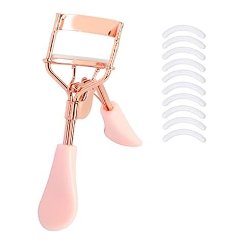 Eyelash Curler, Professional Lash Curlers with 10 Eyelash Curler Refills for Eyelashes Fits All Eye Shape (Rose Gold) Cover