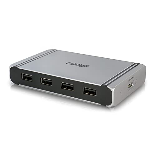 CalDigit Thunderbolt 4 Element Hub - Universal Multi-Port Hub 4X Thunderbolt 4/USB4 Ports 4X USB 3.2 Gen2 10Gb/s Ports Up to Single 8K or Dual 4K 60Hz Displays 60W Charging with 0.8m Cable