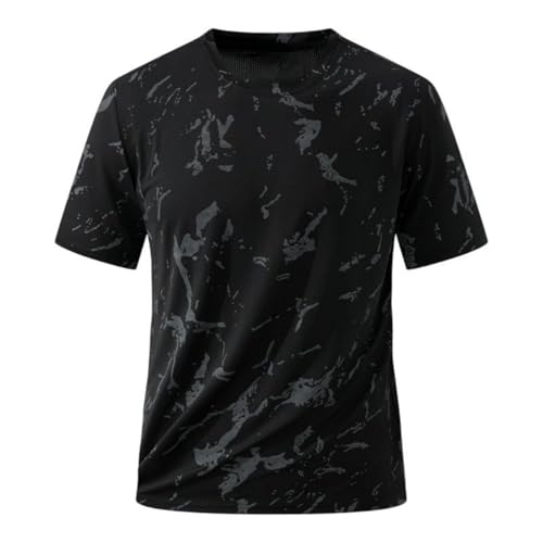 T-shirt manches courtes homme col rond motif camouflage haut de gamme finitions premium