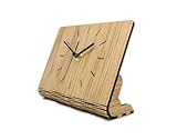 außergewöhnliche Tischuhr aus EIche,herausstechendes Design, elegant und stilvoll, einzigartig, modern und klassisch, Hingucker