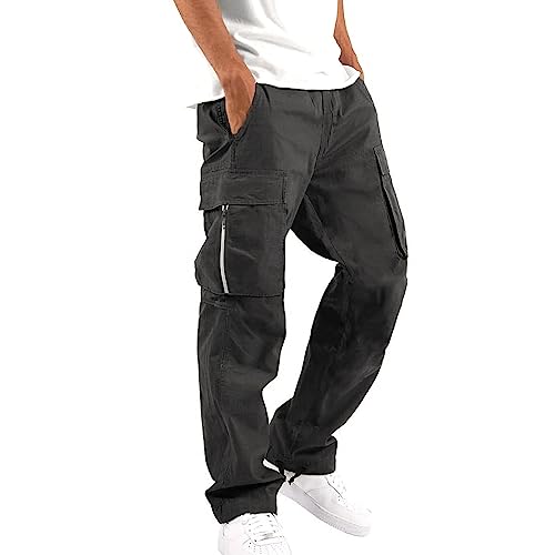 Mens Cargo Pants Fishing Straight Work Light Weight for Men Quick Dry Sweatpants Slim-Fit Baggy Hiking Lightweight