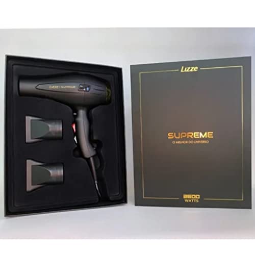 Secador Cabelo Supreme Lizze 2600w + Prancha Chapinha X1 Black Titanium Zhorn 220v