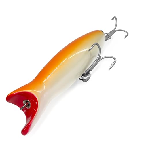 Leurre en bois Pop Swimmer SEASKY pour capturer les bars méfiants en surface