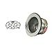 Highcraft Flat Stainless Steel RV Mobile Shower Strainer - Drain Assembly for Bar or Bathroom Sinks