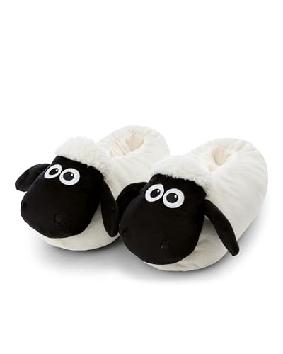 Hausschuhe Shaun das Schaf 40-43 (L) - weiß - Warme Kuscheltier...