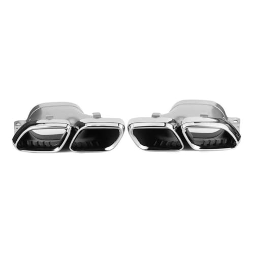 Pot d'échappement voiture W205 double embouts quadruples de silencieux arrière argent