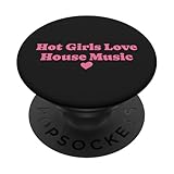 Design Hot Girls Love House Music pour les amateurs d'EDM, les raves, les DJ, les clubbers et les fans de musique de danse électronique. Parfait pour la techno, la maison, la trance, les tenues de festival, les pistes de danse, les événements de la vie nocturne et tous ceux qui vivent pour les rythmes et les basses.