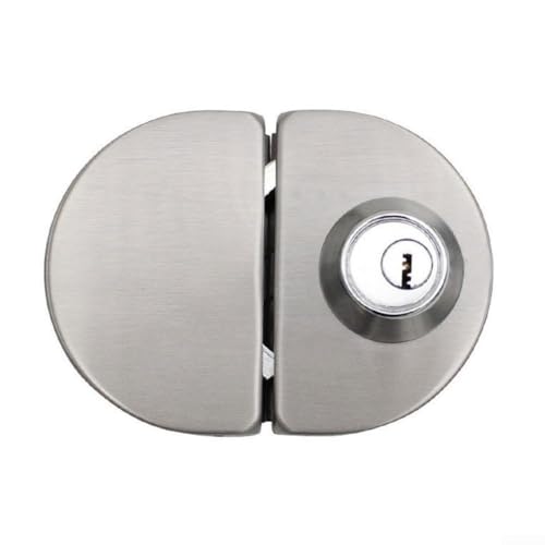 Verrou de porte en verre à double ouverture centrale en inox anti-effraction