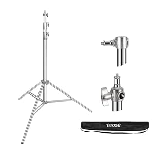 9.2ft/280cm Heavy Duty Light Stand – Spring Cushioned Light Stand, High Stable Light Stand Photography with Carry Bag, Stand Light for Strobe Light, Softbox, Reflector, Ring Light and Flashes