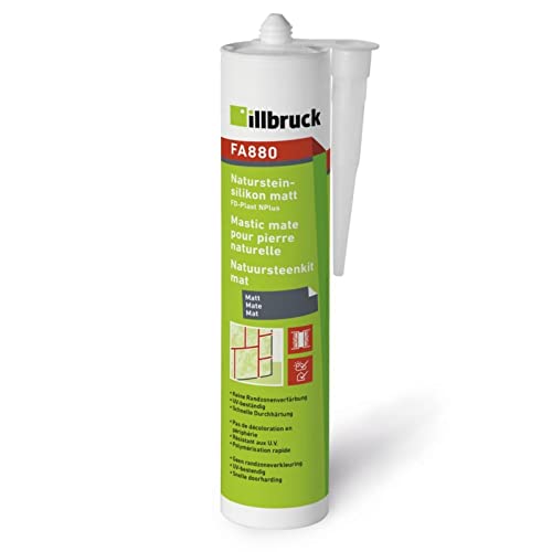 Illbruck FA880 Naturstein Silikon Marmorsilikon matte Oberfläche 310ml Kartusche (anthrazit)